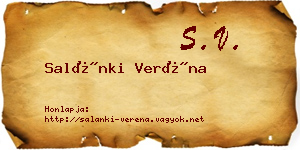 Salánki Veréna névjegykártya